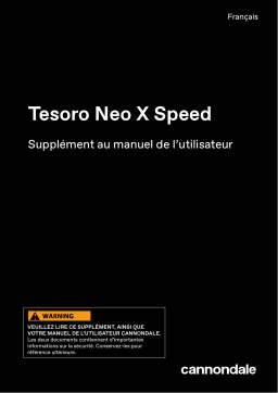 Cannondale Tesoro Neo X Speed 2021 Manuel du propriétaire