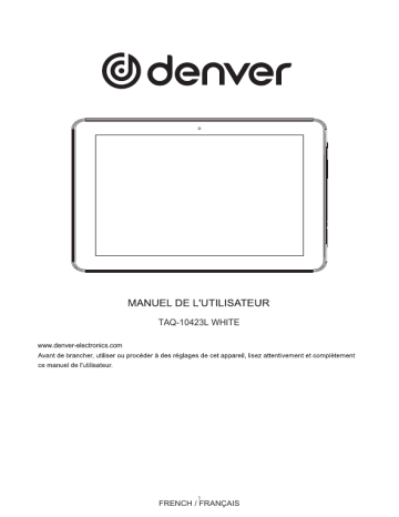 Denver TAQ-10423L WHITE 10.1” QUAD CORE 4G TABLET Manuel utilisateur | Fixfr