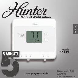 Hunter Fan 47124 Thermostat Manuel du propriétaire