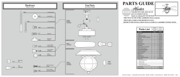 Hunter Fan 27775 Ceiling Fan Manuel utilisateur | Fixfr