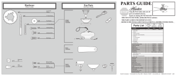 27488 | Hunter Fan 27489 Ceiling Fan Manuel utilisateur | Fixfr