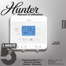 Hunter Fan 47272 Thermostat Manuel du propriétaire