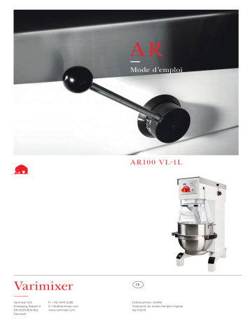 Mode d'emploi | Varimixer AR100 VL-1L Manuel utilisateur | Fixfr