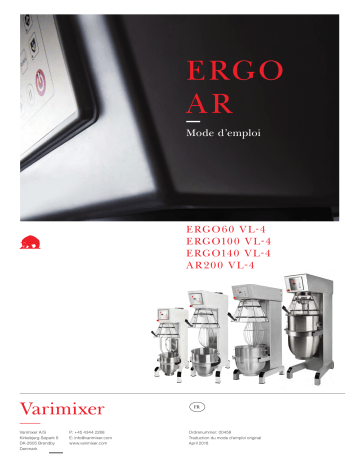 Mode d'emploi | Varimixer ERGO60-100-140 - AR200 VL-4 Manuel utilisateur | Fixfr