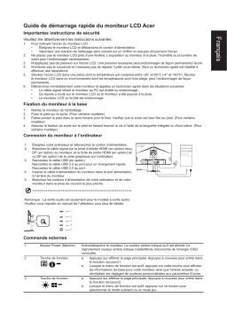 Acer CP1271V Monitor Guide de démarrage rapide