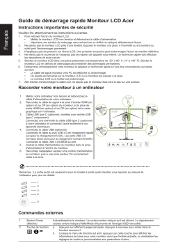 Acer CP5271UV Monitor Guide de démarrage rapide