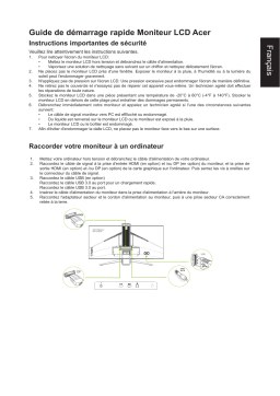 Acer X34 Monitor Guide de démarrage rapide
