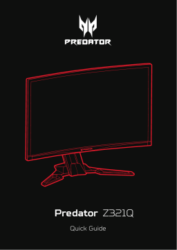 Acer Z321Q Monitor Guide de démarrage rapide