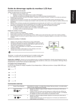 Acer XB273GZ Monitor Guide de démarrage rapide