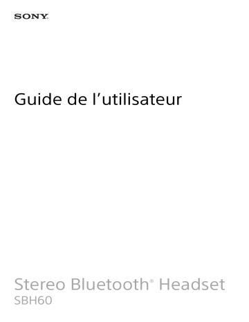 Mode d'emploi | Sony SBH60 Manuel utilisateur | Fixfr