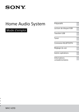 Sony MHC-V21D Manuel utilisateur