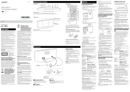 Sony CMT-V9 Manuel utilisateur