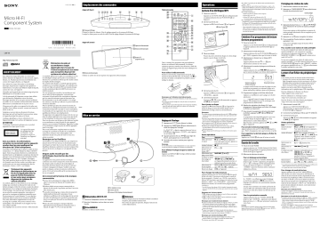 Sony CMT-V9 Manuel utilisateur | Fixfr