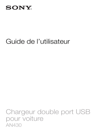 Mode d'emploi | Sony AN430 Manuel utilisateur | Fixfr