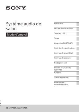 Sony MHC-V82D Manuel utilisateur