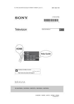 Sony KD-49X7000G Guide de référence