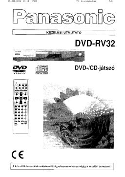 Panasonic DVDRV32 Operating instrustions