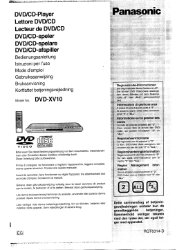 Panasonic DVDXV10EG Operating instrustions