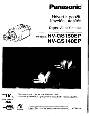 NVGS140EP | Mode d'emploi | Panasonic NVGS150EP Operating instrustions | Fixfr