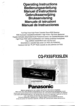 Panasonic CQFX55 Operating instrustions