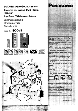 Panasonic SCDM3 Operating instrustions