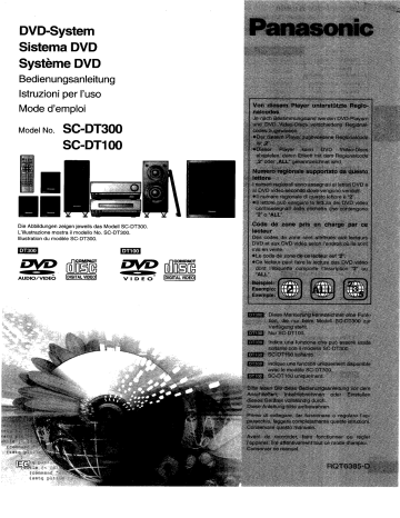 SCDT300 | Mode d'emploi | Panasonic SCDT100 Operating instrustions | Fixfr
