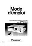 Panasonic SV3700 Operating instrustions