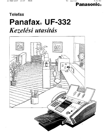 Mode d'emploi | Panasonic UF332 Operating instrustions | Fixfr