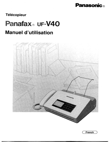 Mode d'emploi | Panasonic UFV40 Operating instrustions | Fixfr