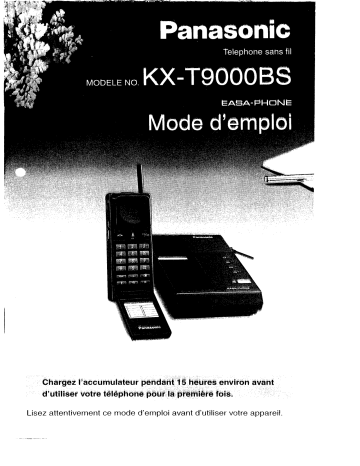 Mode d'emploi | Panasonic KXT9000BS Operating instrustions | Fixfr