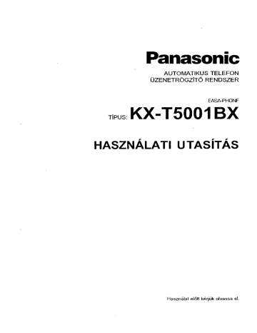 Mode d'emploi | Panasonic KXT5001BX Operating instrustions | Fixfr