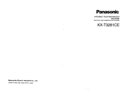 Panasonic KXT3281CE Operating instrustions