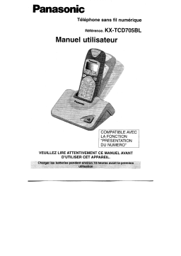 Panasonic KXTCD705 Operating instrustions