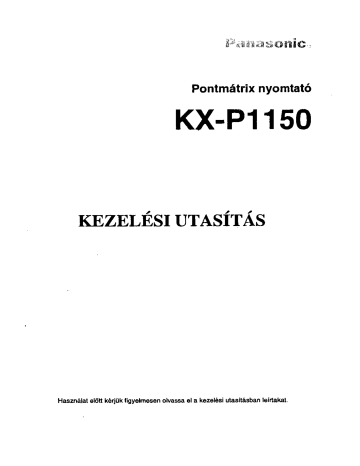 Mode d'emploi | Panasonic KXP1150 Operating instrustions | Fixfr
