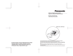 Panasonic EW3122 Operating instrustions