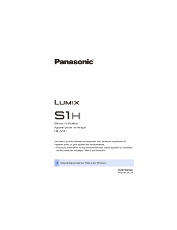Mode d'emploi | Panasonic DCS1HE Operating instrustions | Fixfr