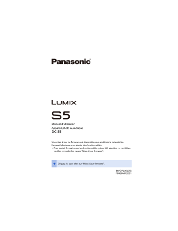 Mode d'emploi | Panasonic DCS5E Operating instrustions | Fixfr