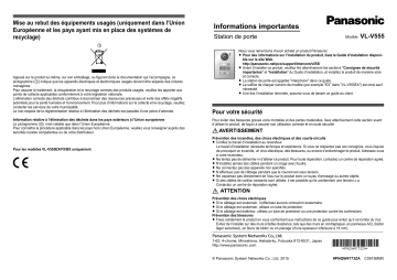 Mode d'emploi | Panasonic VLV555EX Operating instrustions | Fixfr