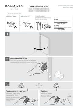 Baldwin BR7007.001 Wall Stop Guide d'installation