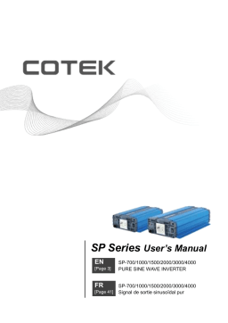 Cotek SP Series Manuel utilisateur