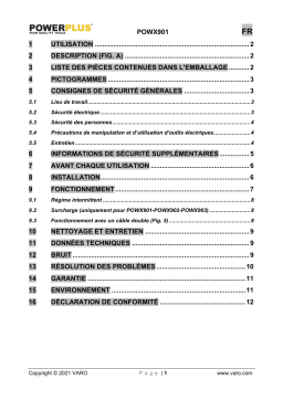 Powerplus POWX901 HOIST 1000W 200/400KG Manuel du propriétaire