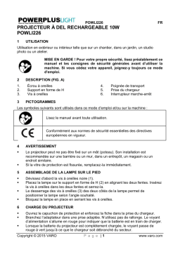 Powerplus POWLI226 LED PORTABLE/RECHARGEABLE 10W Manuel utilisateur