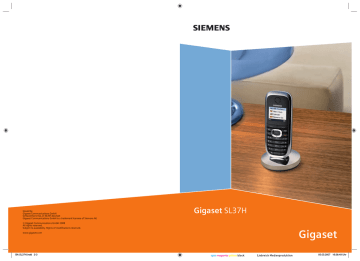 Gigaset SL37H | Siemens GIGASET SL37 Manuel du propriétaire | Fixfr