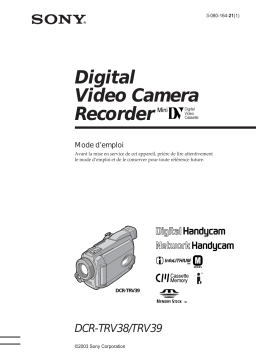 Sony DCR-TRV38 Manuel du propriétaire