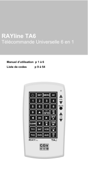 CGV RAYLINE TA6 Manuel du propriétaire