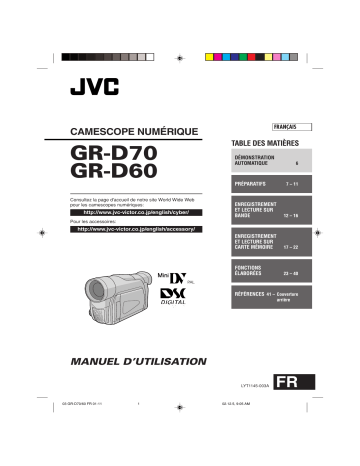 JVC GR-D60E Manuel du propriétaire | Fixfr