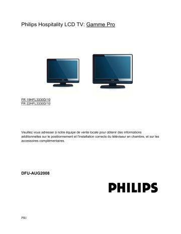19HFL3330D | Philips 22HFL3330D Manuel du propriétaire | Fixfr