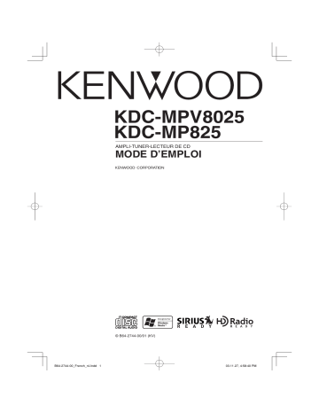KDC-MP825 | Kenwood KDC-MPV8025 Manuel du propriétaire | Fixfr