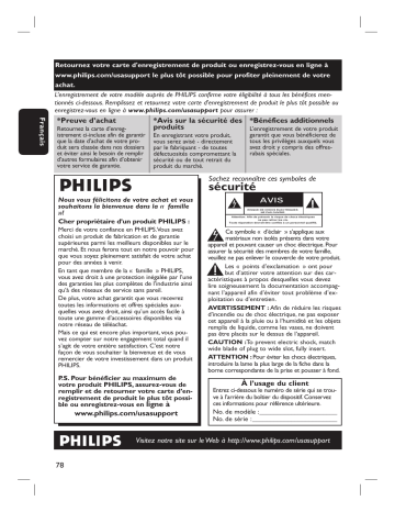 Philips DVDR3400/37B Manuel du propriétaire | Fixfr