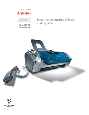 Canon FAX-B840 Manuel du propriétaire | Fixfr